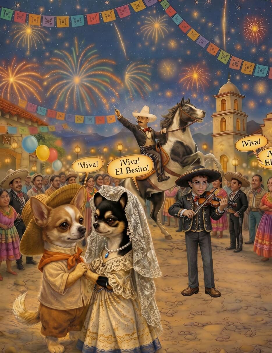 Festive Mexican town celebration from The Ballad of El Besito